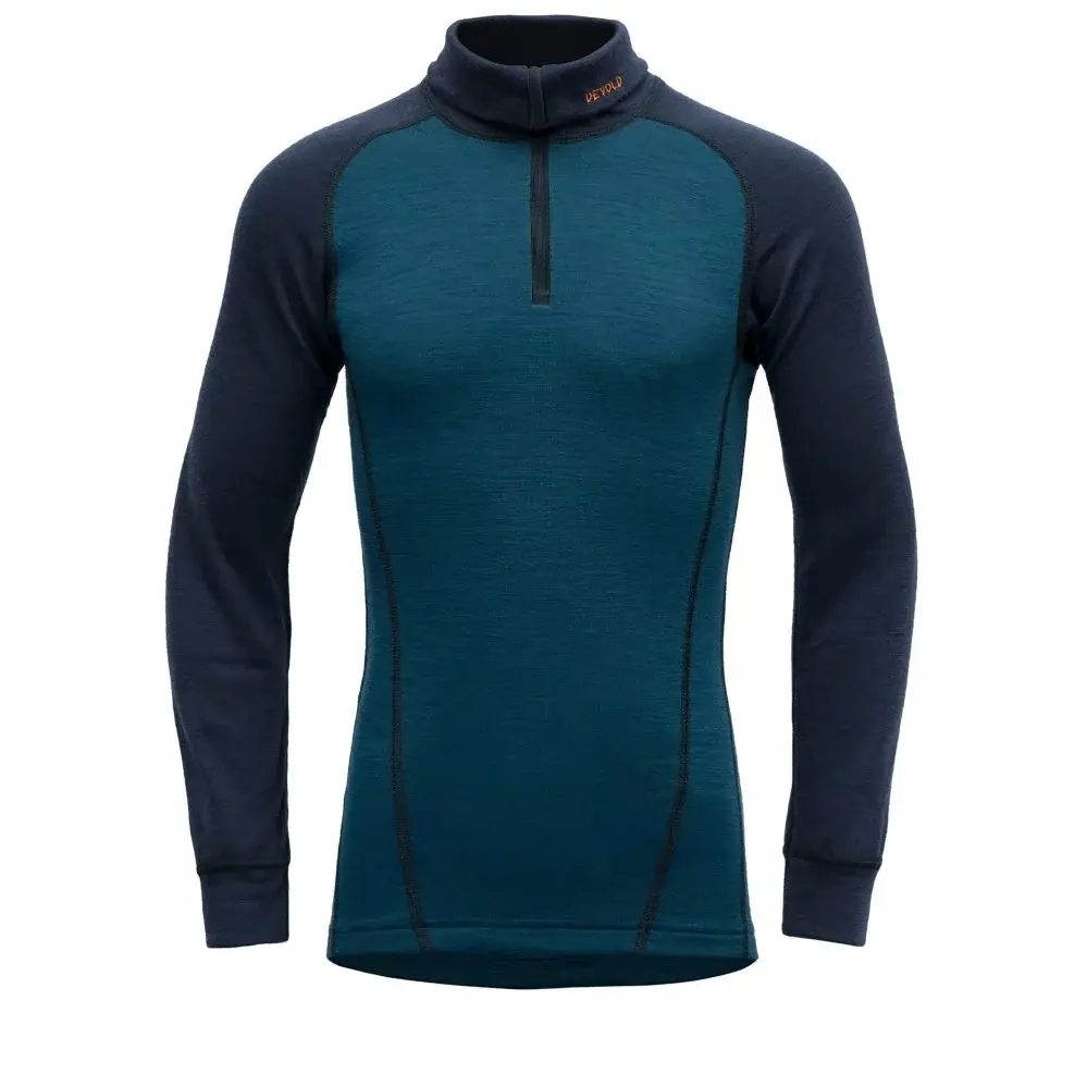 Devold Detský funkčný rolák Devold Duo Active Merino Zip Neck Junior Ink