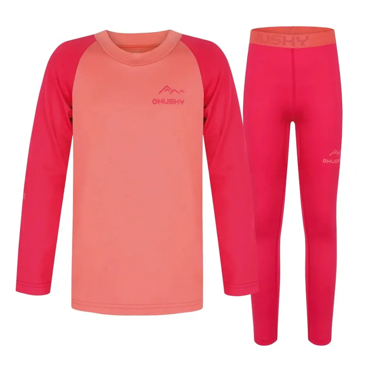 Husky Detský funkčný set termoprádla Husky Tombo K light orange/pink
