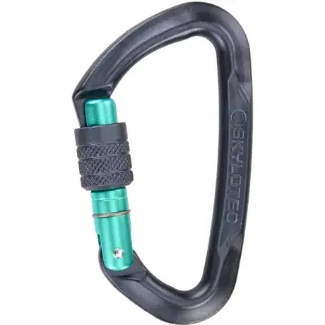 Karabína Skylotec Lime SG (screw gate) Anthracite/Aquamarine Onesize