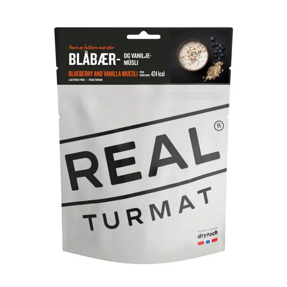 REAL Turmat Müsli s čučoriedkami a vanilkou REAL Turmat 350 gramov