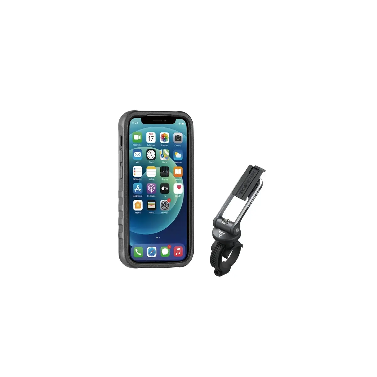 TOPEAK Obal na telefon TOPEAK RideCase pre iPhone 12 Mini čierna/šedá