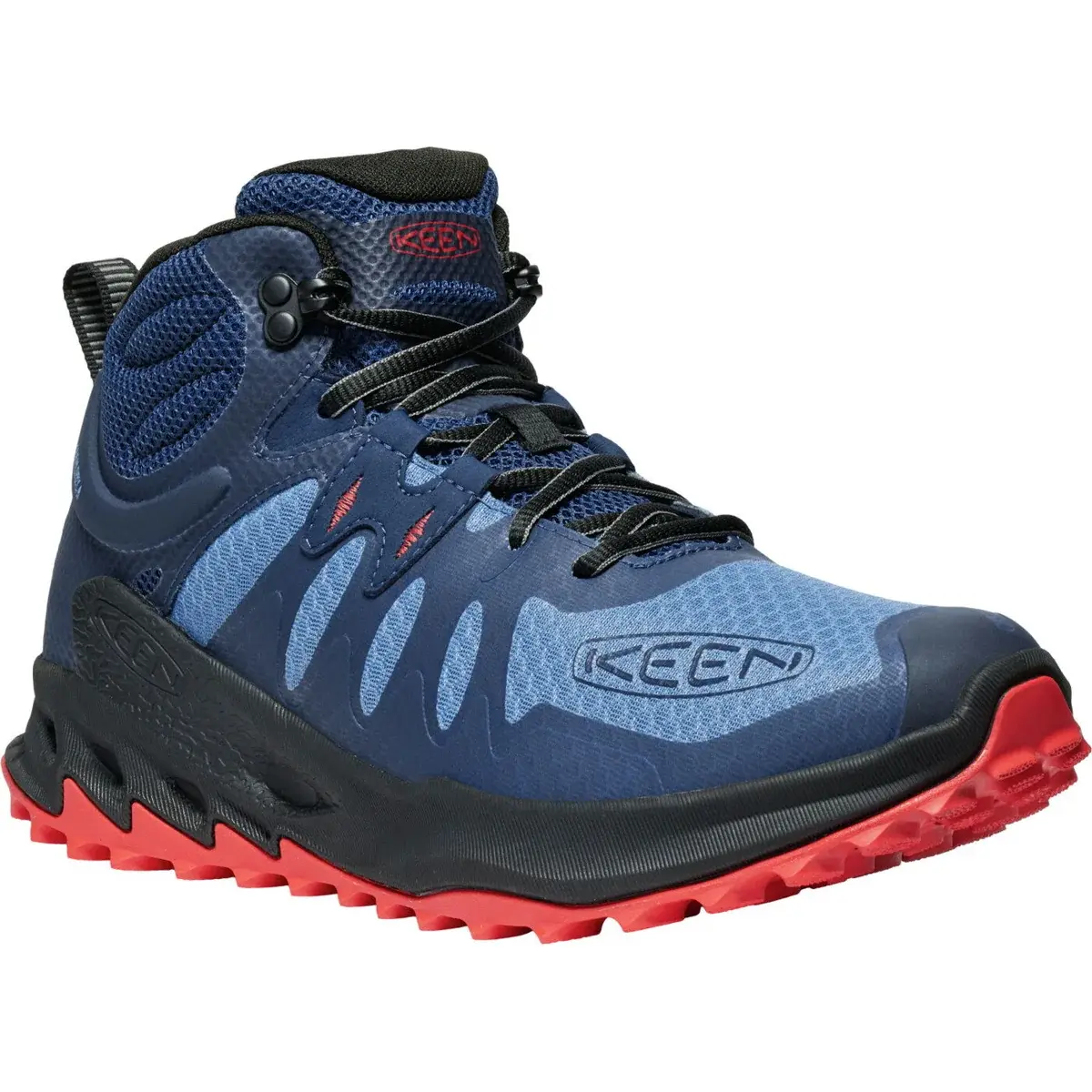 Pánska turistická topánka KEEN Zionic Mid WP Men coronet blue/poppy red