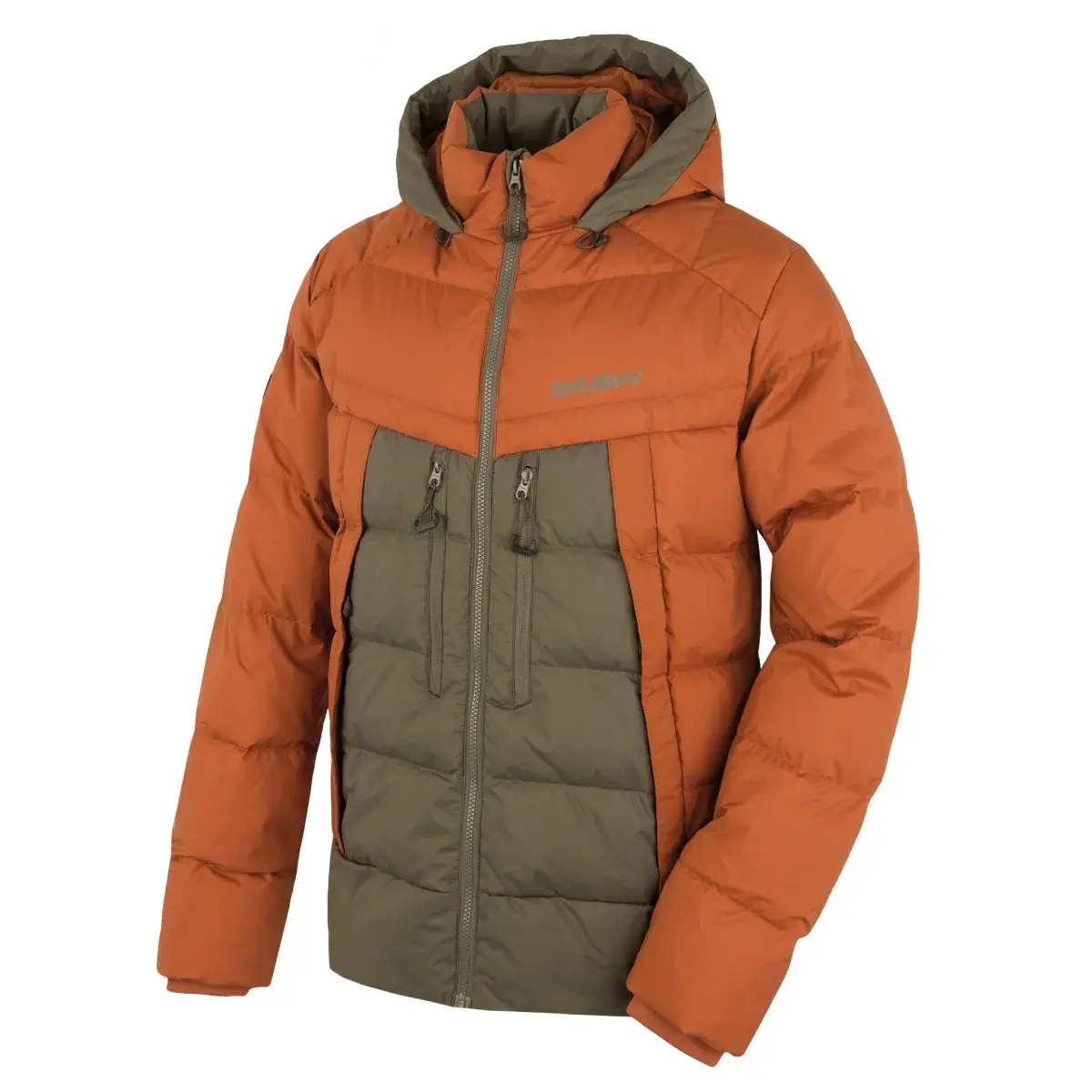 Husky Pánska páperová bunda Husky Durra M brown/khaki