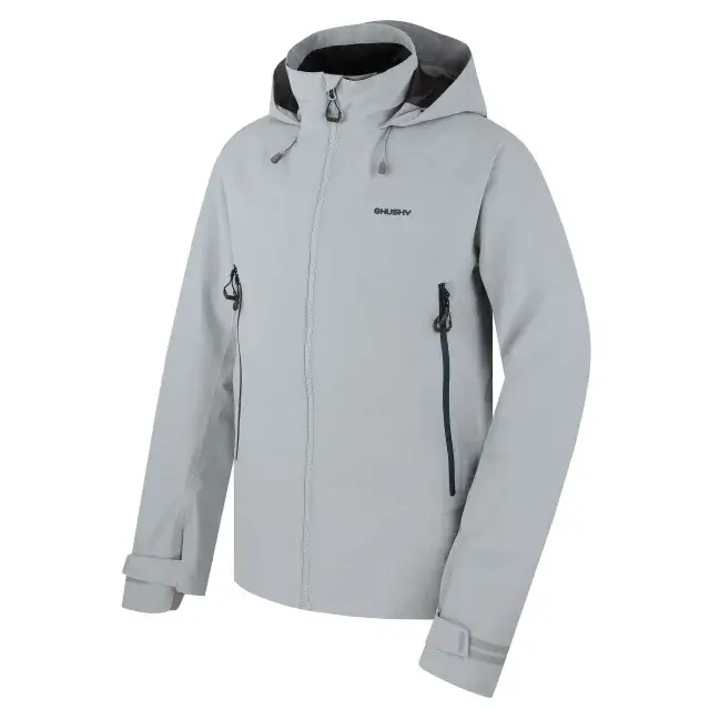 Pánska bunda Husky hardshell Nakron M lt. grey