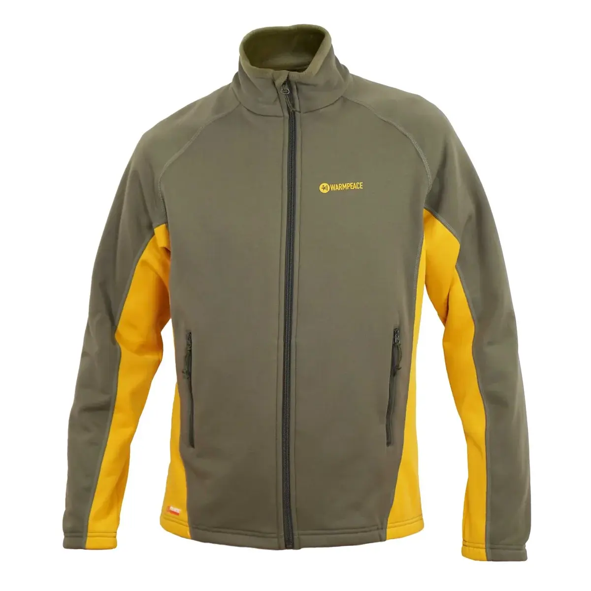 Pánska rozopínacia bunda Warmpeace Phelps olive night/gold