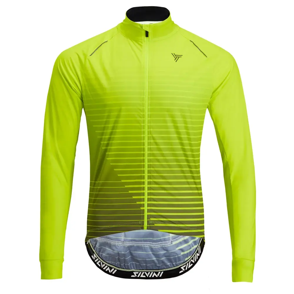 Pánska cyklo bunda Silvini Parina neon-black
