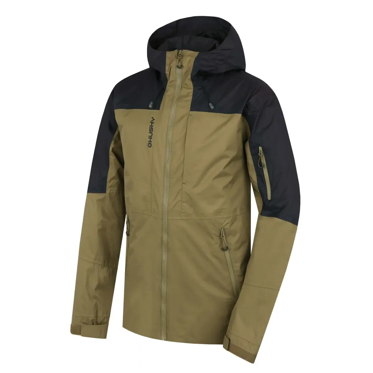 Pánska hardshell bunda Husky Nickin M khaki/black