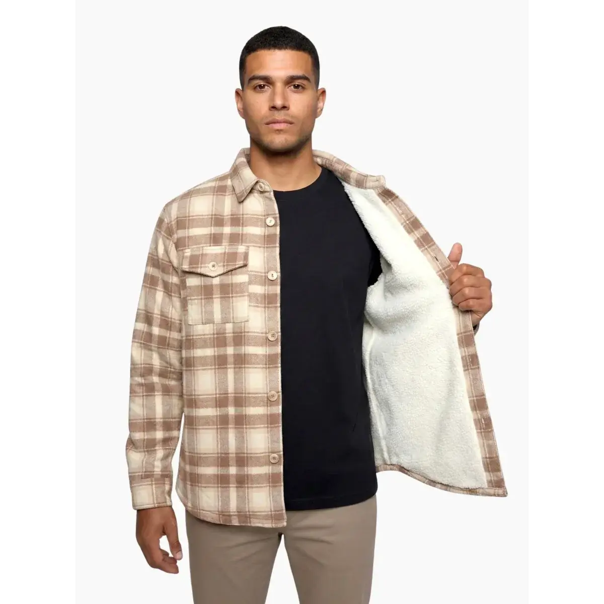 Husky Pánska košeľa Husky Givi beige