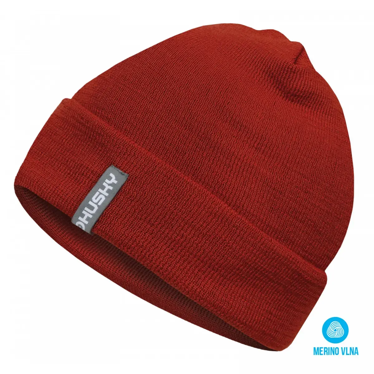 Pánska merino čiapka Husky Merhat 1 cihlová L-XL