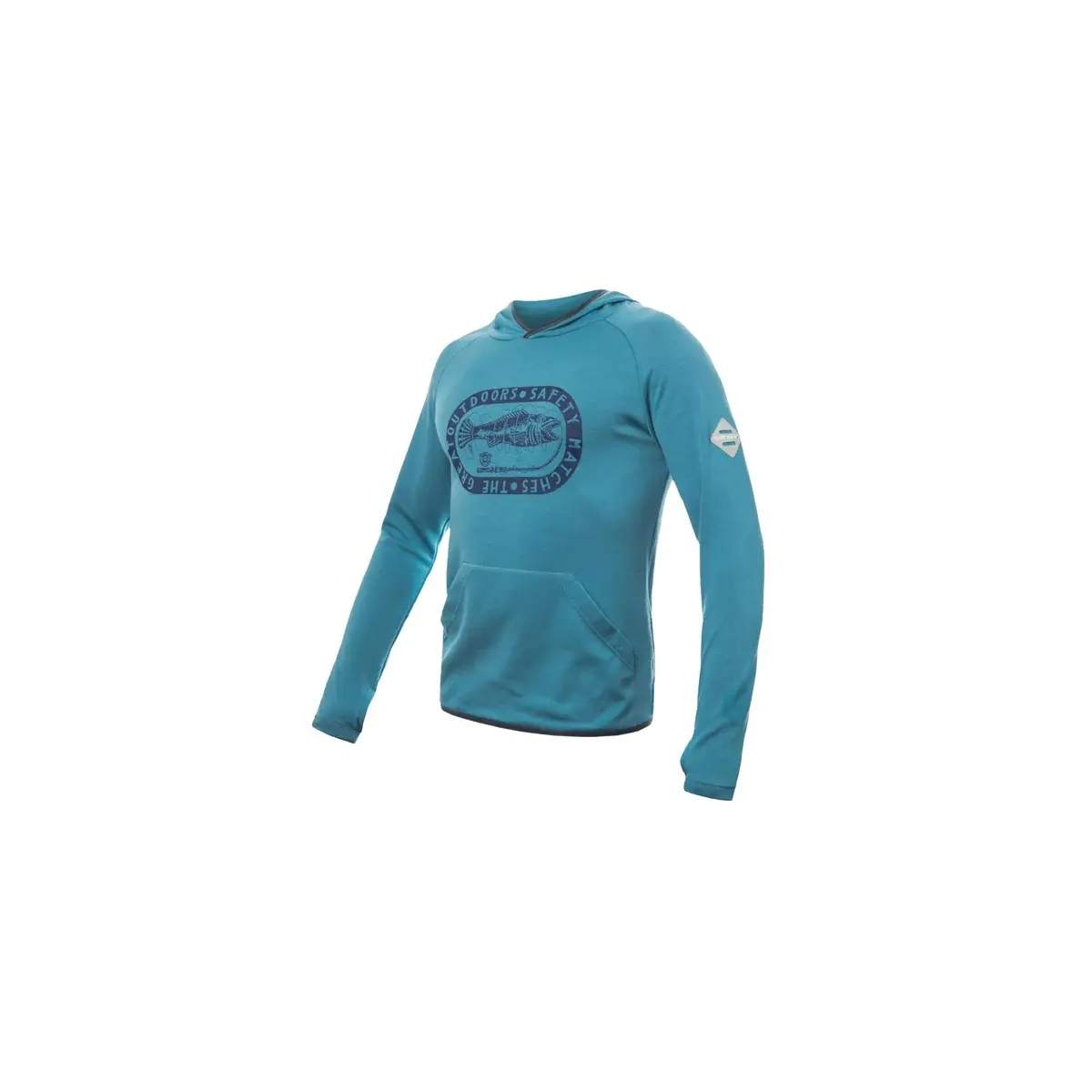 Sensor Pánska merino mikina Sensor Upper Outdoors klokanka mint blue