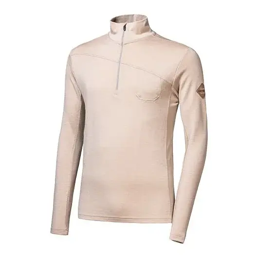 Sensor Pánska mikina dl.rukáv zips Sensor MERINO EXTREME UP almond beige