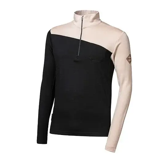 Sensor Pánska mikina dl.rukáv zips Sensor MERINO EXTREME UP čierna/almond beige