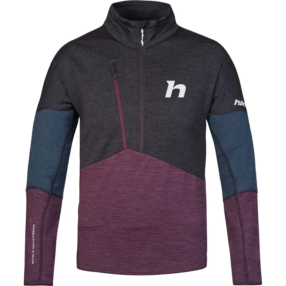 Hannah Pánska mikina Hannah Niro HZ anthracite/prune purple mel