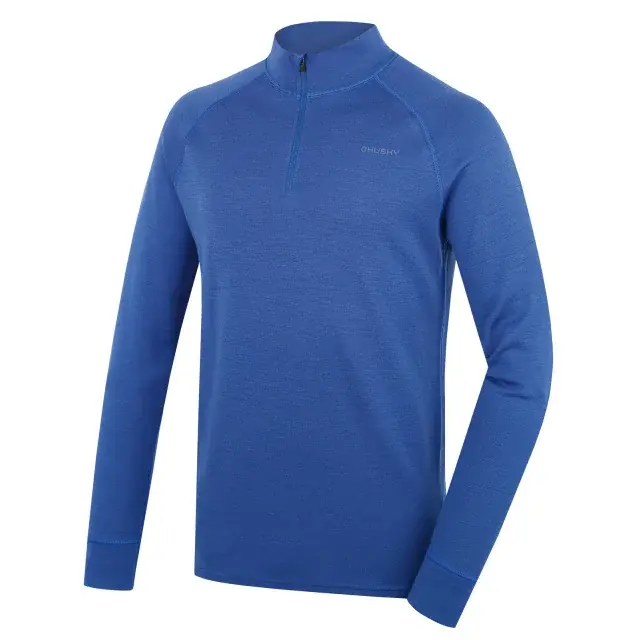 Pánska merino mikina Husky Aron Zip M blue