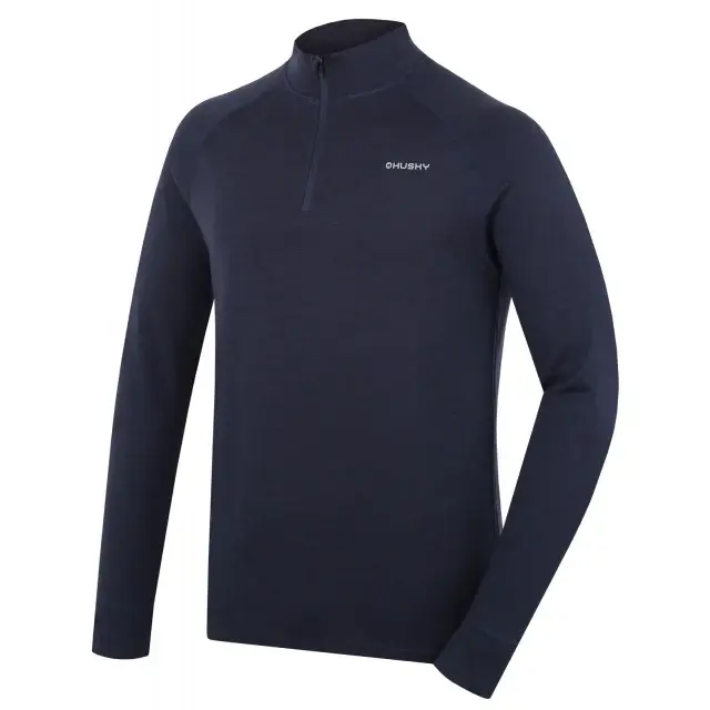 Pánska merino mikina Husky Aron Zip M dk. blue