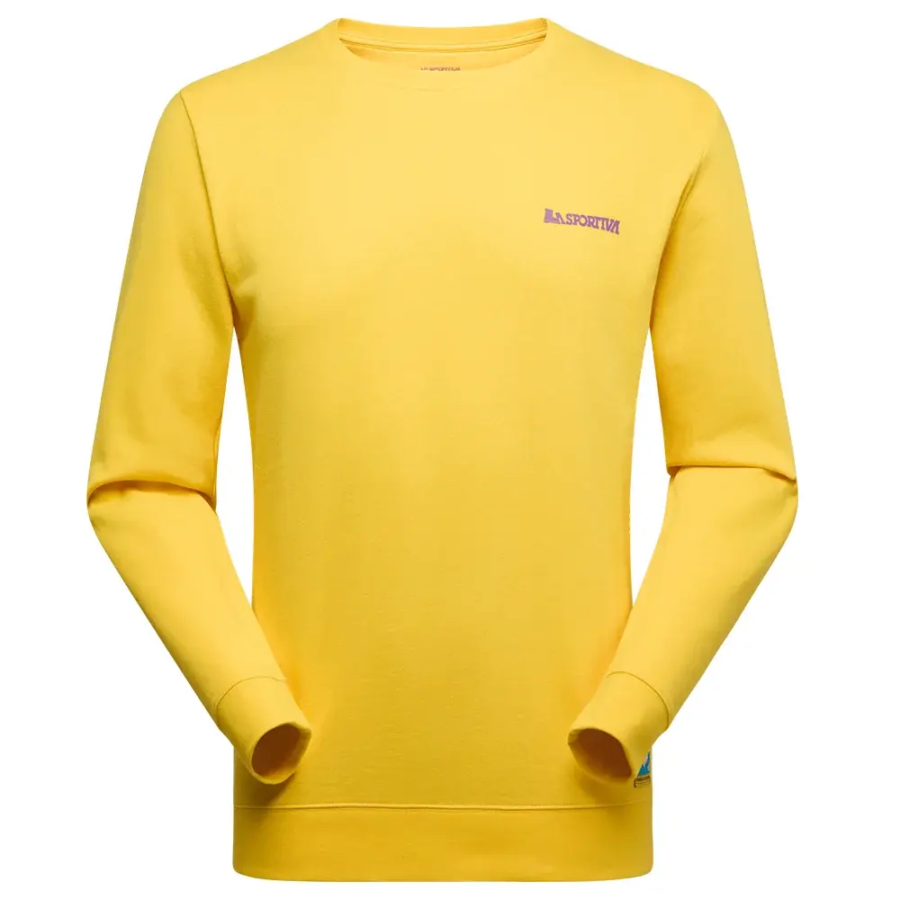 La Sportiva Pánska mikina La Sportiva CLIMBING ON THE MOON giallo/viola