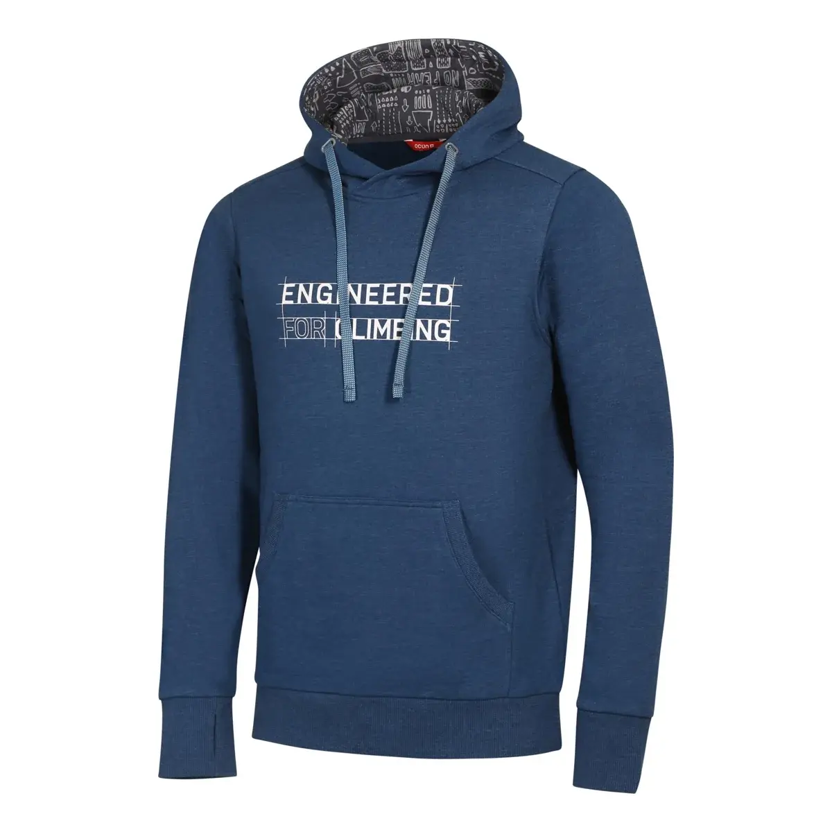 Ocún Pánska mikina Ocún Hoodie Men blue opal