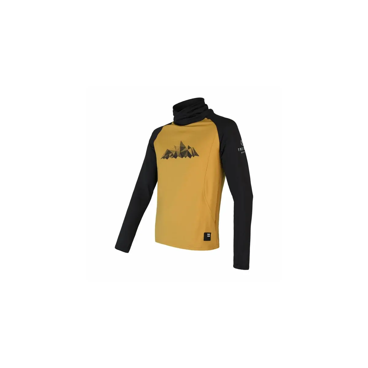 Sensor Pánska funkčná mikina Sensor Coolmax Thermo Mountains deep mustard/čierna