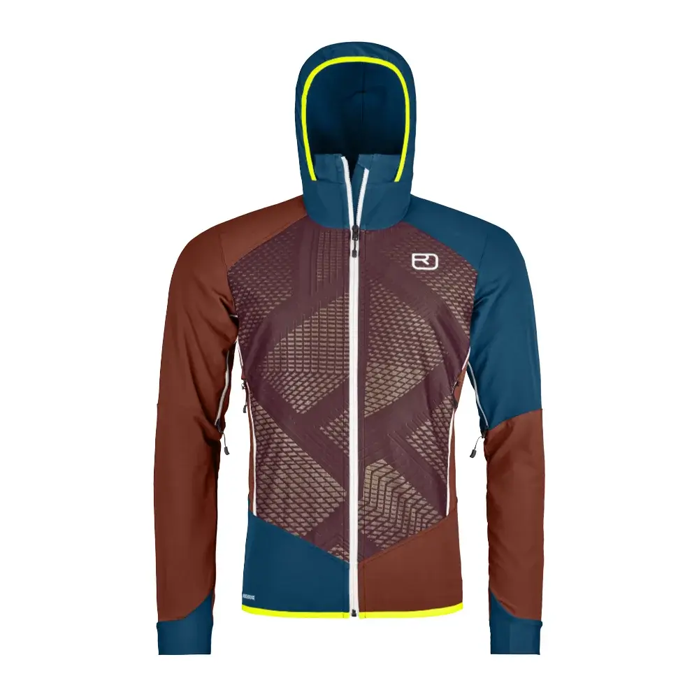 Pánska skialpinistická softshellová Bunda Ortovox Col Becchei Jacket Clay orange