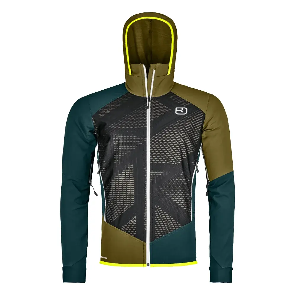 Pánska skialpinistická softshellová Bunda Ortovox Col Becchei Jacket Dark pacific