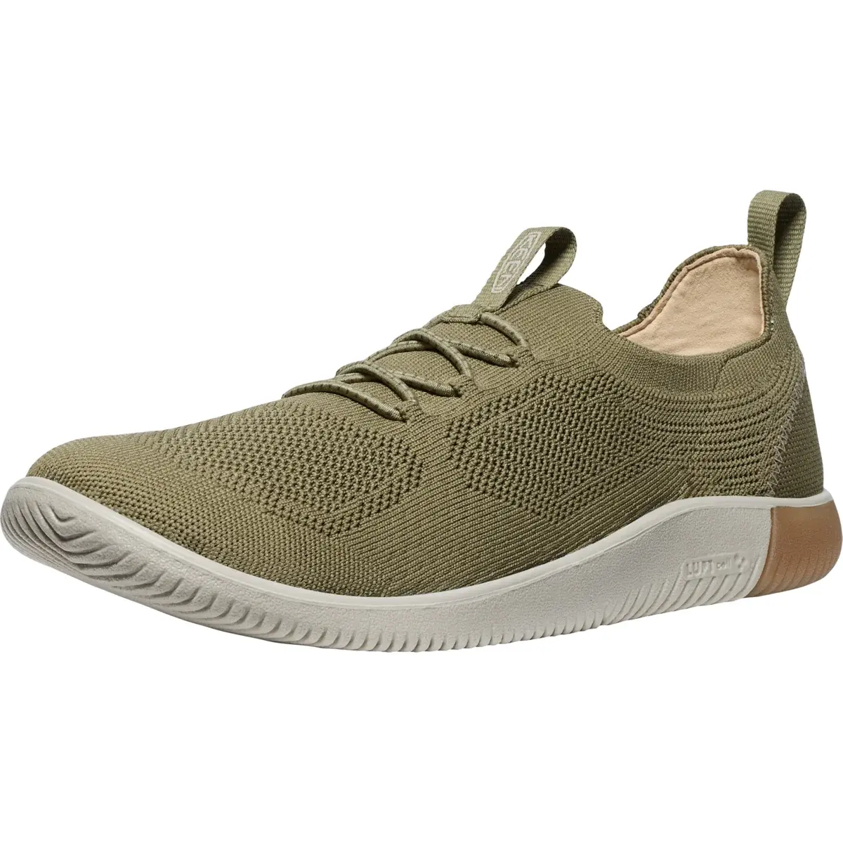 KEEN Pánske barefoot topánky KEEN KNX Knit Lace Men martini olive/plaza taupe