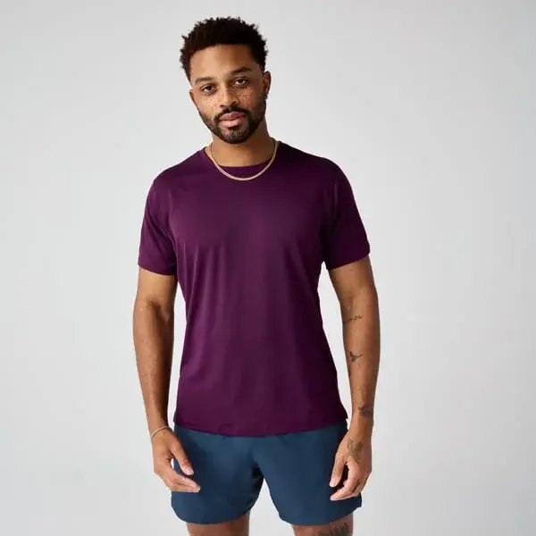 Brooks Pánske bežecké tričko Brooks Dash Short Sleeve fialová