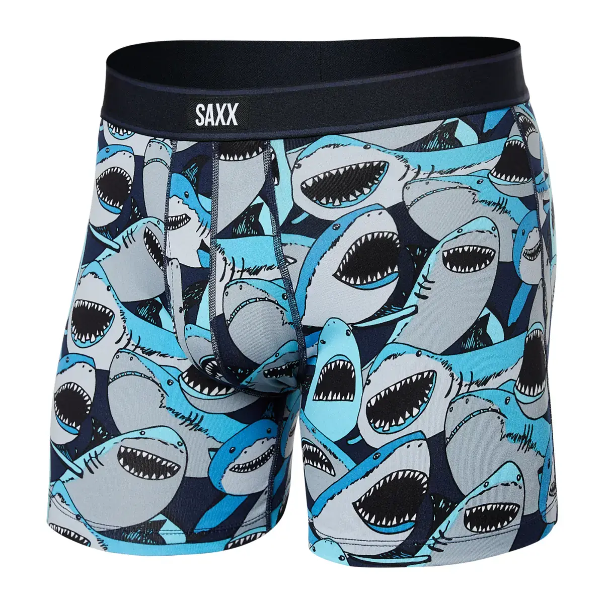 Pánske boxerky SAXX Daytripper Boxer Brief Fly Shark Tank Camo-Navy