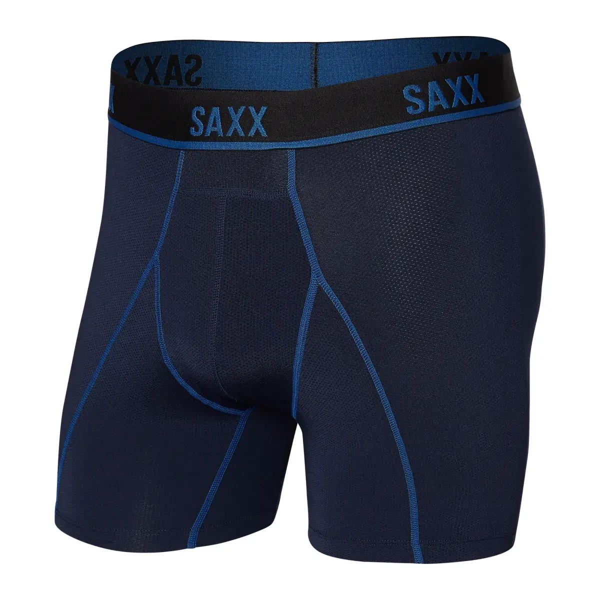 Pánske boxerky SAXX Kinetic Light-Compression Mesh Boxer Brf Navy/City Blue