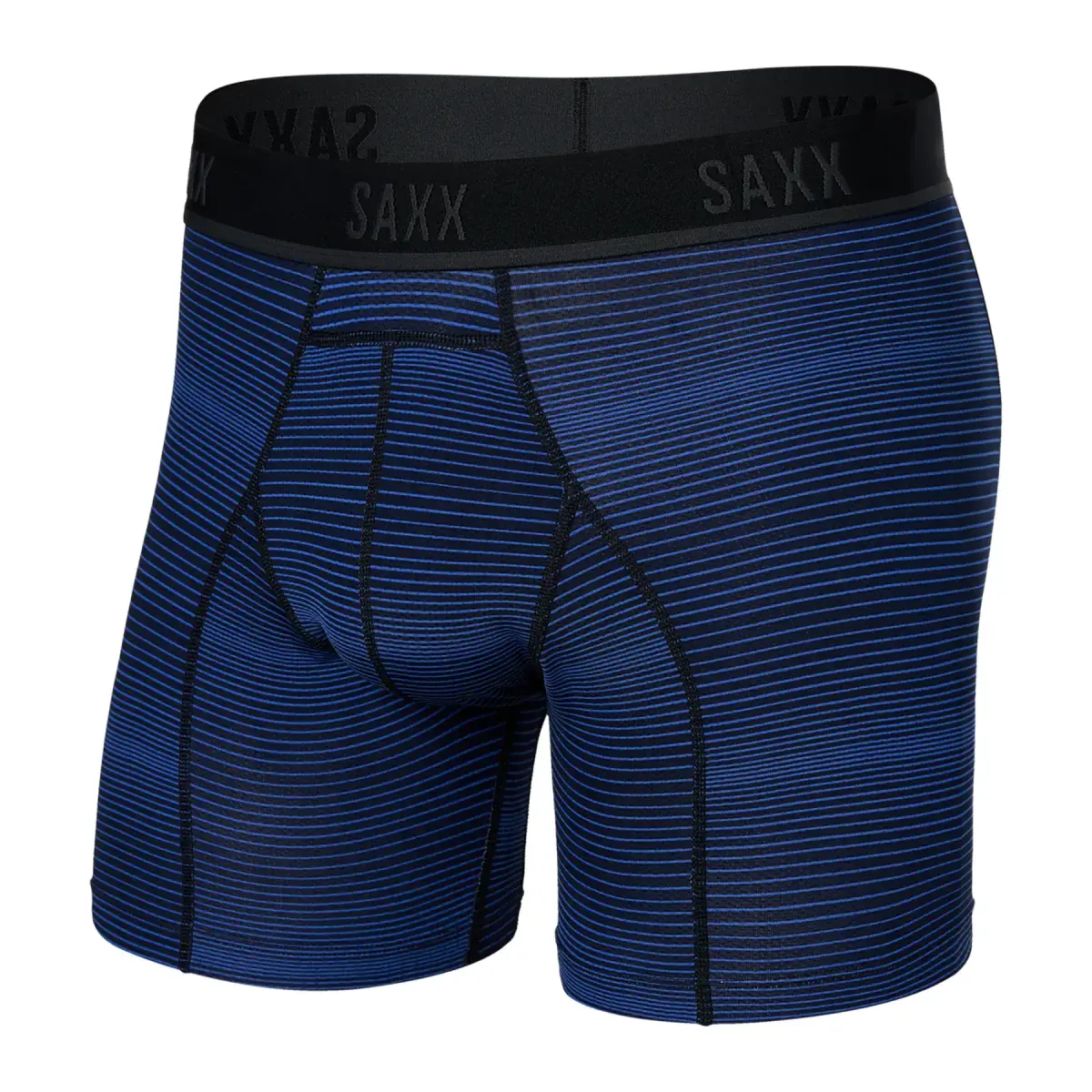Pánske boxerky SAXX Kinetic Light-Compression Mesh Boxer Brf Variegated Stripe-Blue