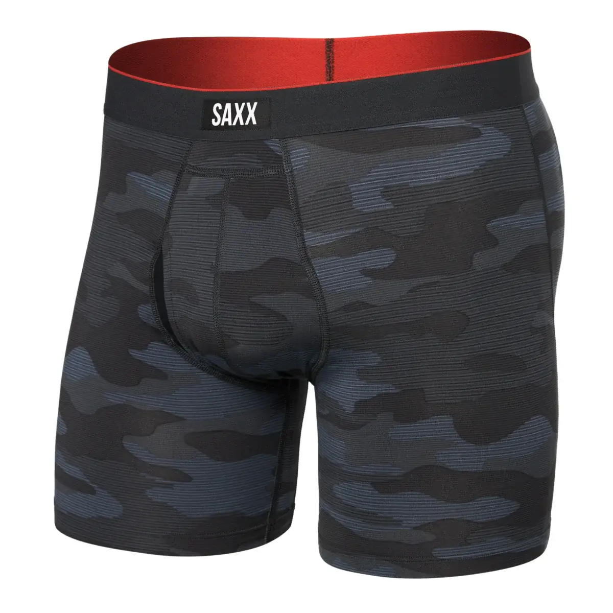 SAXX Pánske boxerky SAXX Multi-Sport Mesh Boxer Brief Fly Remote Camo-Faded Black