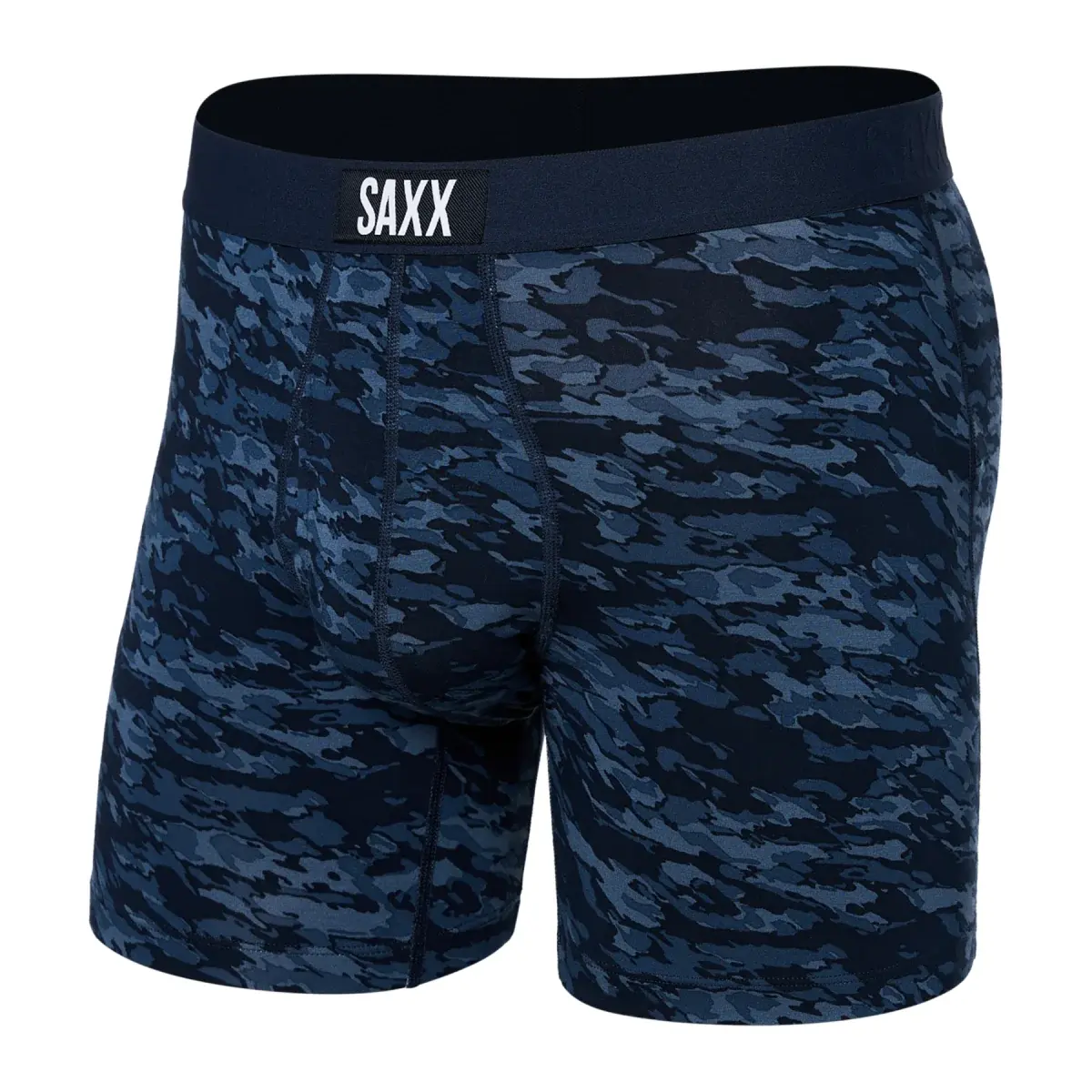 Pánske boxerky SAXX Ultra Super Soft Boxer Brief Fly Basin Camo-Navy