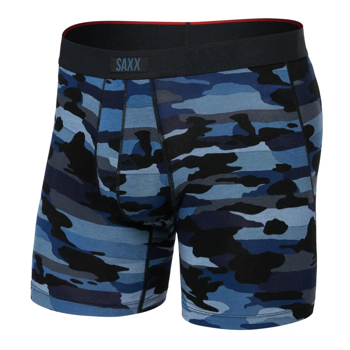 SAXX Pánske boxerky SAXX Vibe Xtra Boxer Brief Fly Cloudbank Camo-Navy
