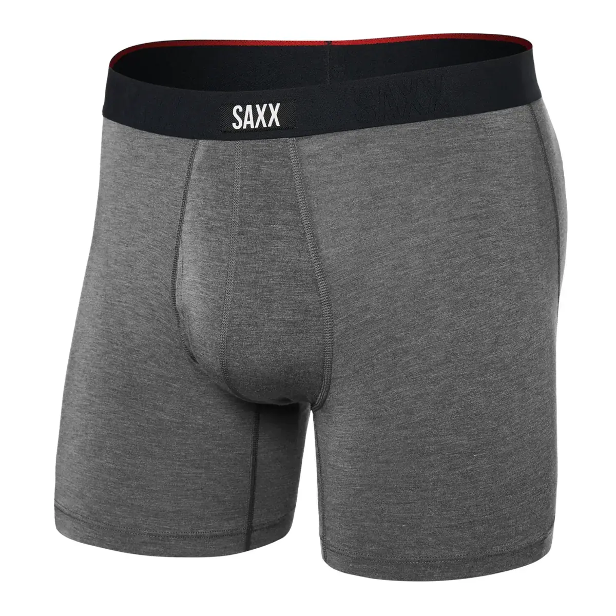SAXX Pánske boxerky SAXX Vibe Xtra Boxer Brief Fly Dark Grey Heather