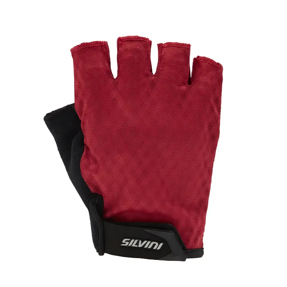 Pánske cyklistické rukavice Silvini Orso merlot-black
