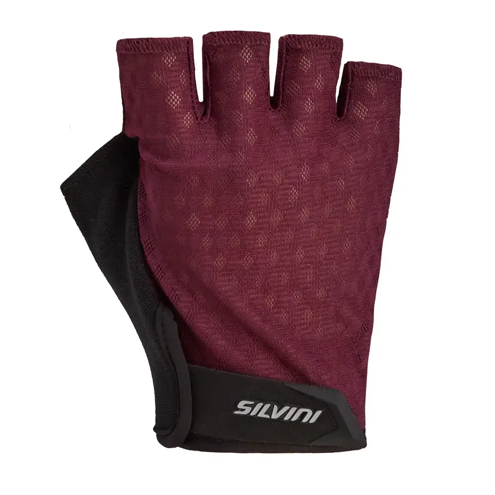 Pánske cyklistické rukavice Silvini Orso plum-black