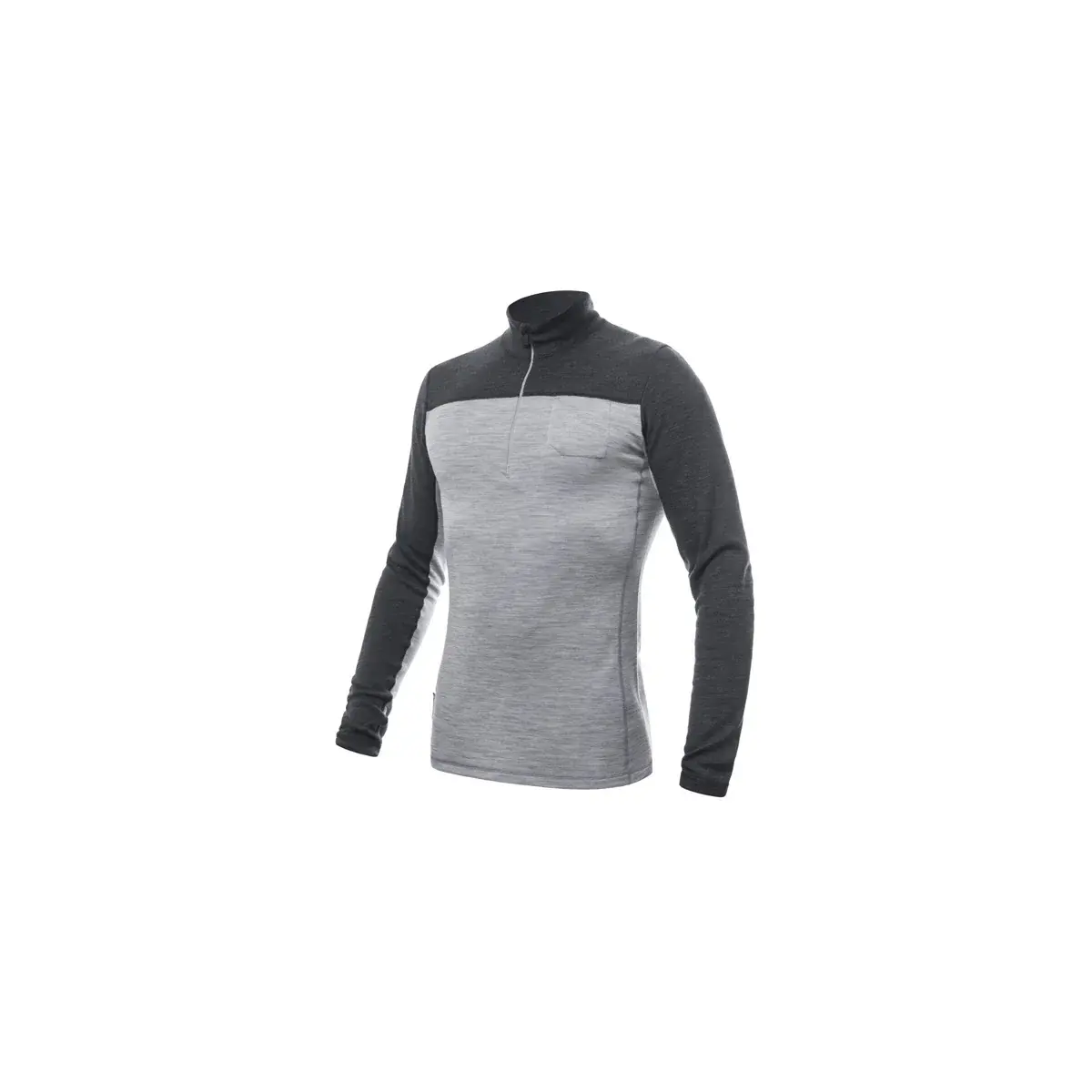 Sensor Pánske funkčné tričko s dlhým rukávom Sensor Merino Bold Cool gray/anthracite