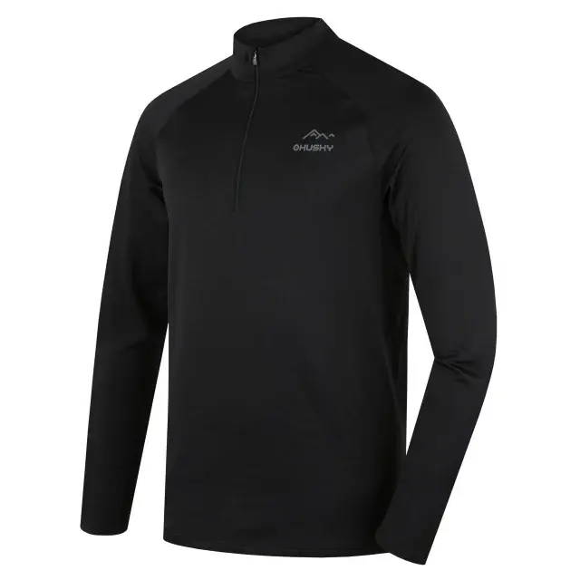 Husky Pánske funkčné tričko Husky TROMI ZIP M black, veľkosť
