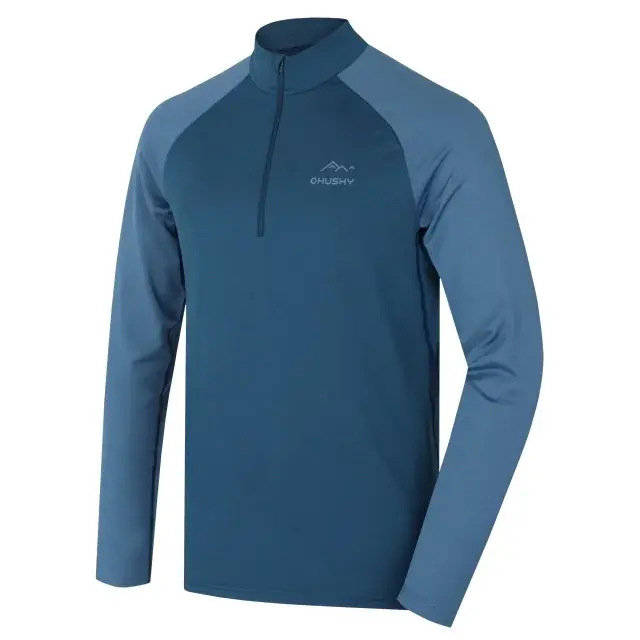Pánske funkčné tričko Husky TROMI ZIP M blue, veľkosť