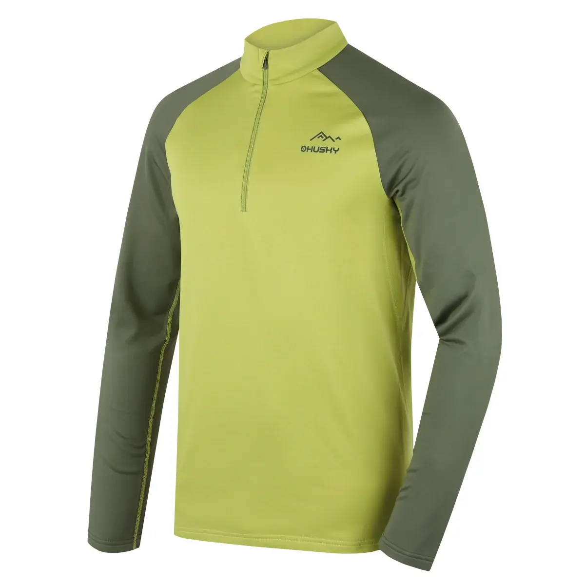 Husky Pánske funkčné tričko Husky Tromi Zip M bright green
