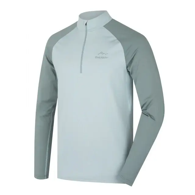 Pánske funkčné tričko Husky TROMI ZIP M faded green, veľkosť