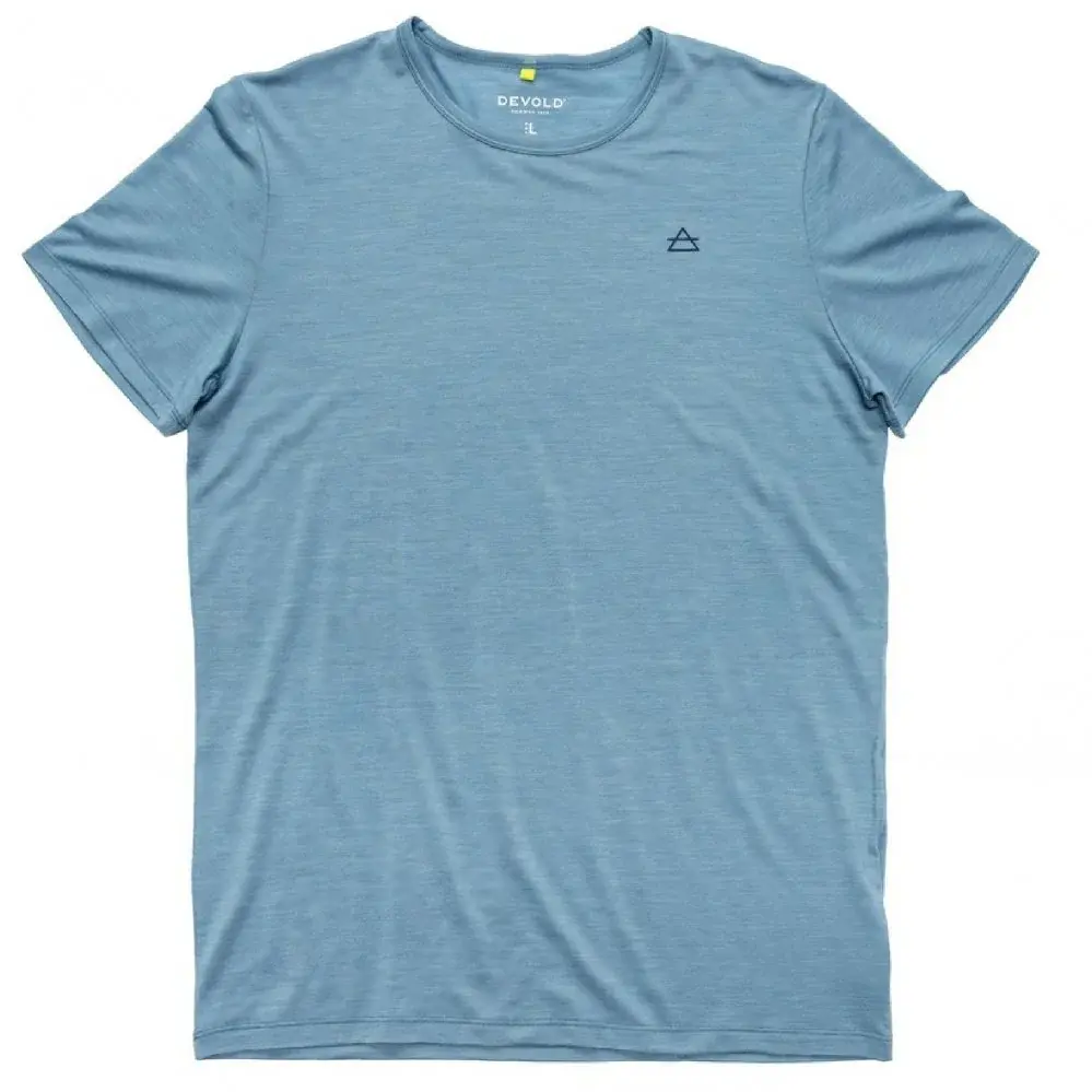 Pánske merino tričko Devold Active Tee Man skyblue