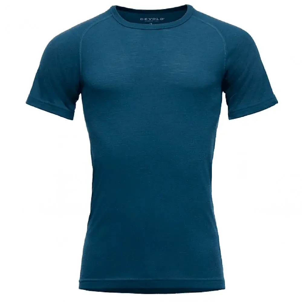 Devold Pánske merino tričko Devold Lauparen merino 190 Base Tee Man flood