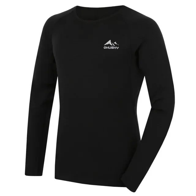 Pánske merino tričko Husky MERTEE M black, veľkosť