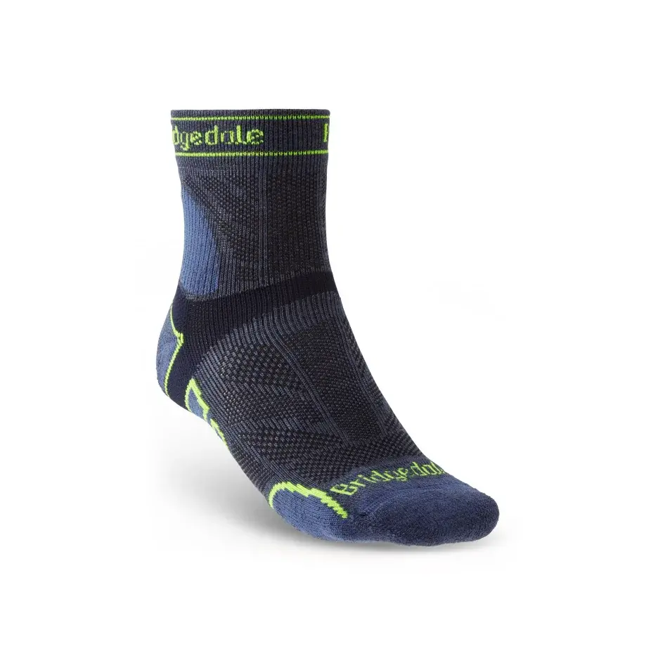 Bridgedale Pánske bežecké ponožky Bridgedale Trail Run LW T2 MS 3/4 Crew blue