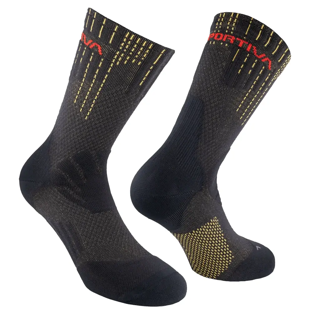La Sportiva Pánske ponožky La Sportiva Endurance Trail Socks black/yellow
