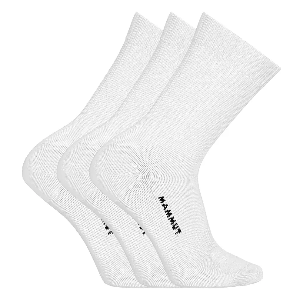 Mammut Pánske ponožky Mammut Everyday Crew Socks 3 Pack white-black