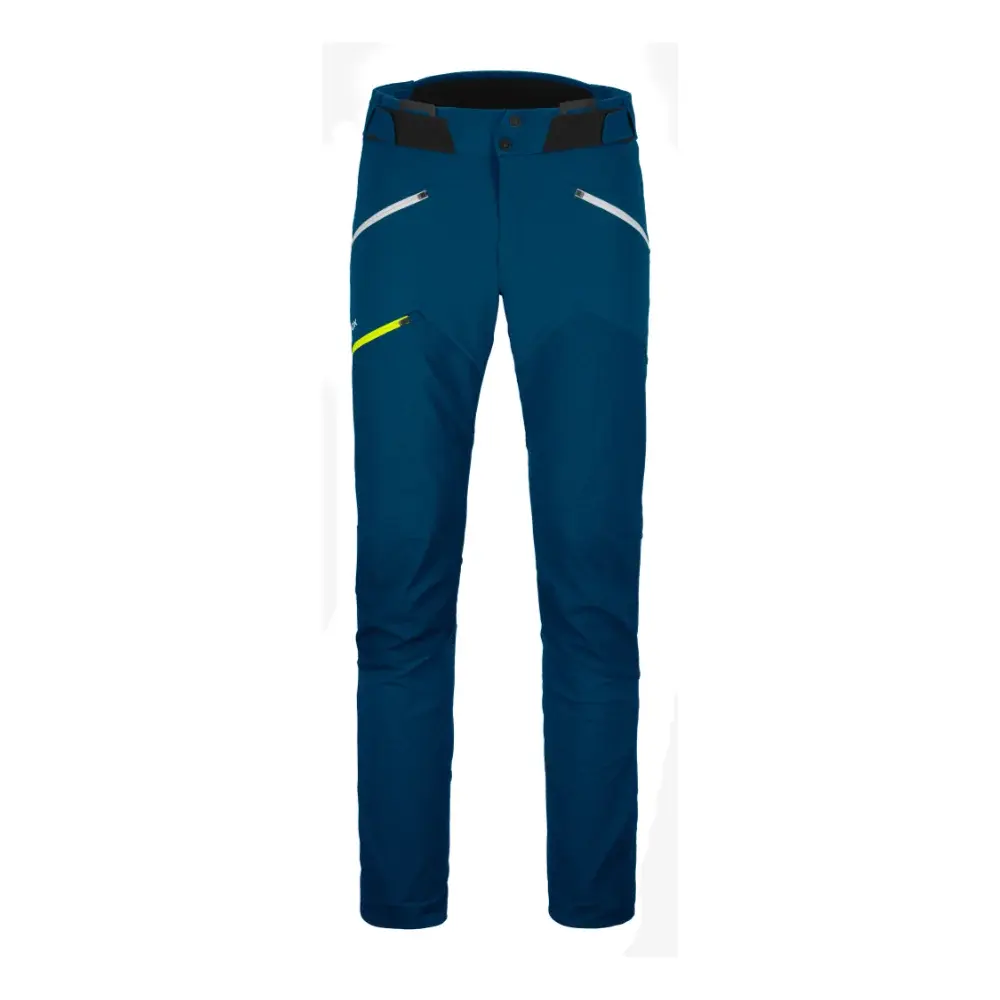 Pánske softshellové nohavice Ortovox Westalpen Softshell Pants M petrol blue