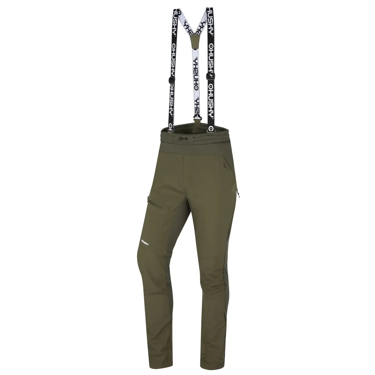Pánske teplé softshellové nohavice Husky Kixes M dark khaki