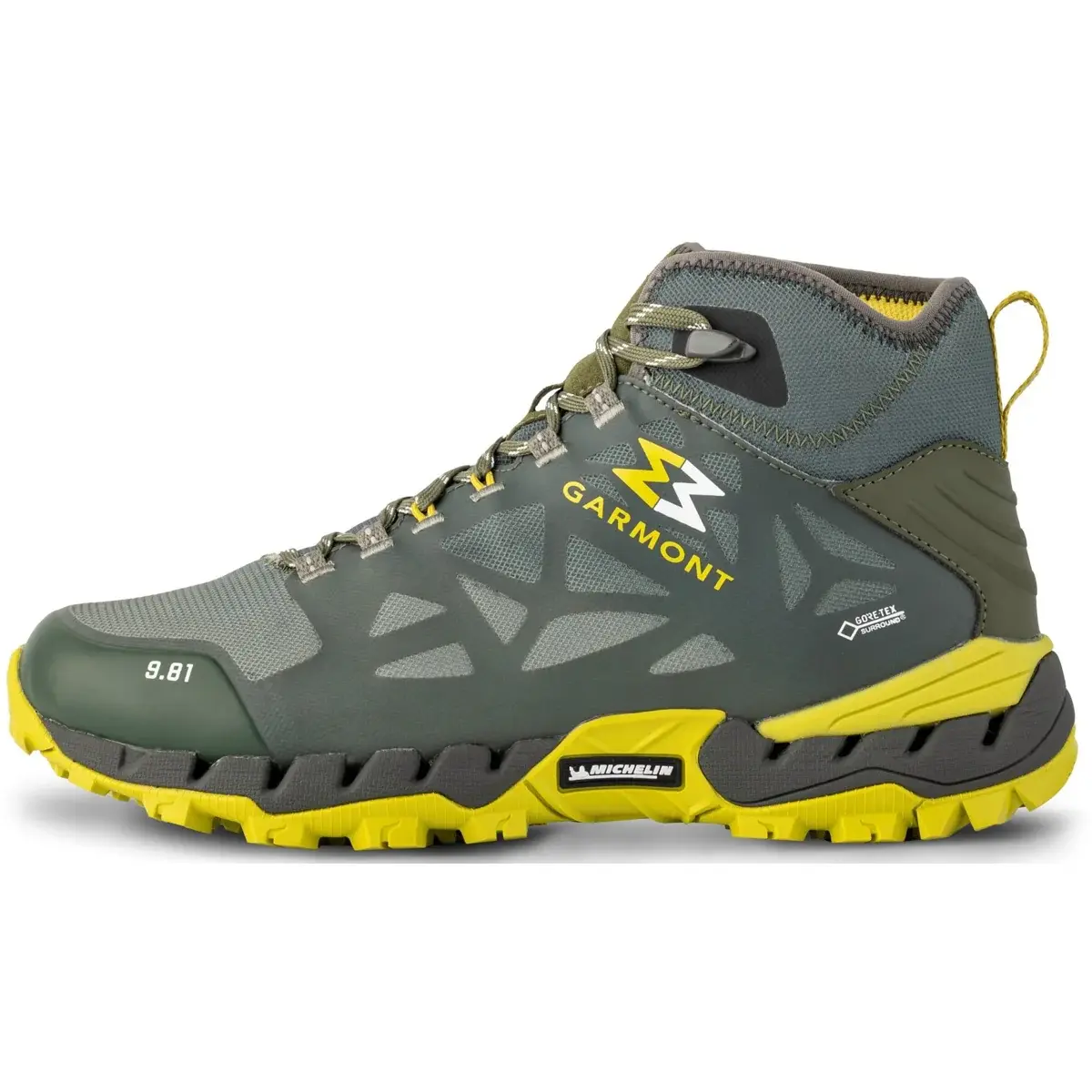 Garmont Pánske trekové topánky Garmont 9.81 N AIR G 2.0 MID M GTX Olive green/apple green