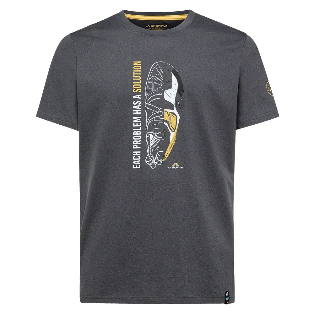 Pánske tričko La Sportiva Solution T-Shirt carbon/yellow